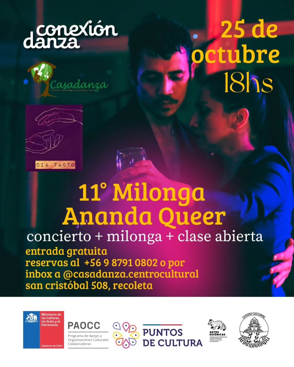 ✨ ¡Se viene la 11ª Milonga Ananda&nbsp;Queer!