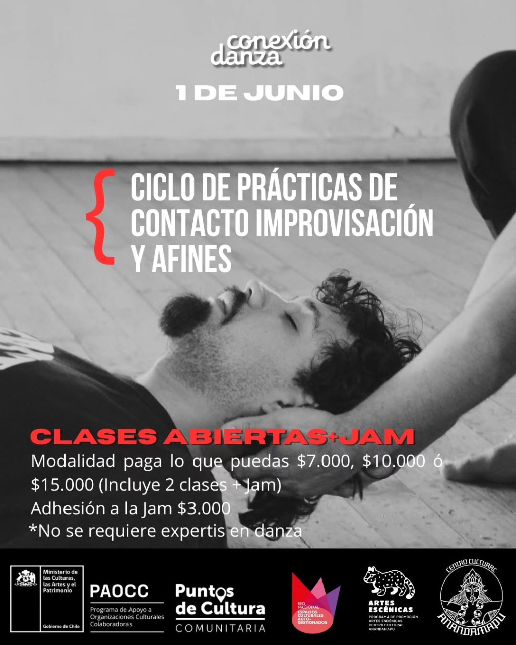 Ciclo de Prácticas de Contacto Improvisación y Afines en&nbsp;Anandamapu